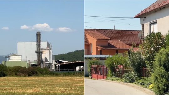 Na snímke elektráreň pri Vlkanovej a ulica v obci.