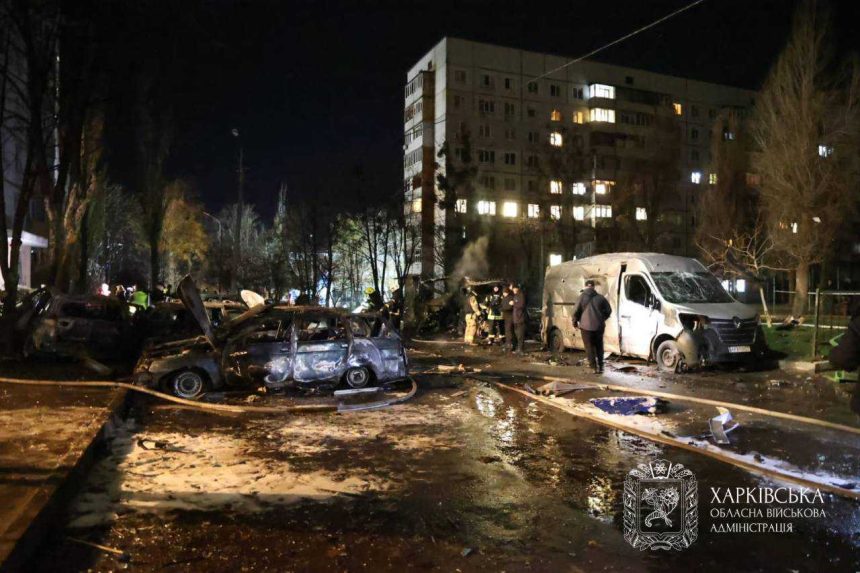 Charkov zasiahol rozsiahly ruský dronový útok.