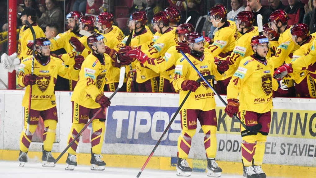 Radosť hokejistov Trenčína.