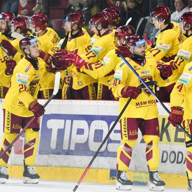 Radosť hokejistov Trenčína.