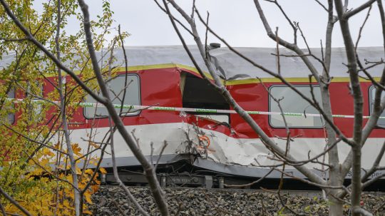 Nehoda vlakov pri Pezinku.