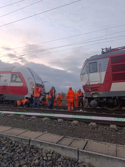 Nehoda vlakov pri Pezinku.