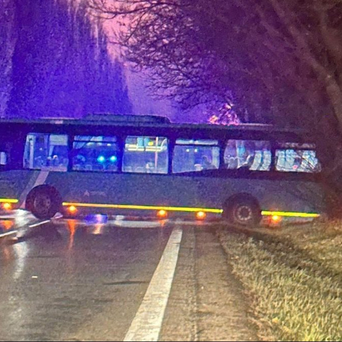 Snímka z miesta nehody pri obci Bučany.