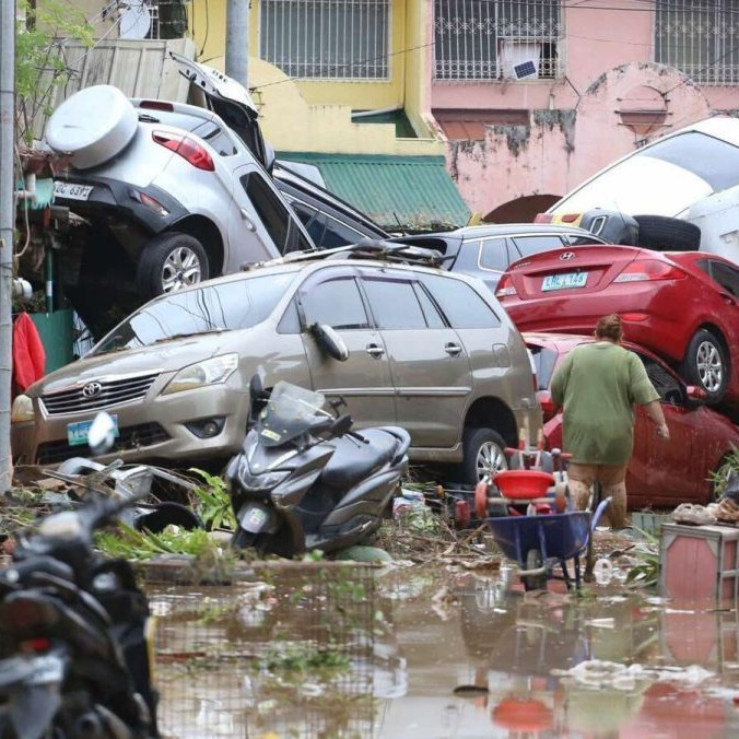 po tajfúne na Filipínach