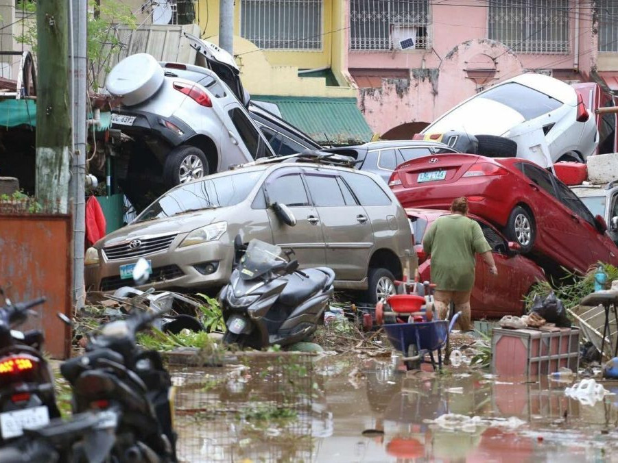 po tajfúne na Filipínach