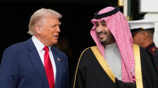 Zľava Donald Trump a Muhammad bin Salmán.