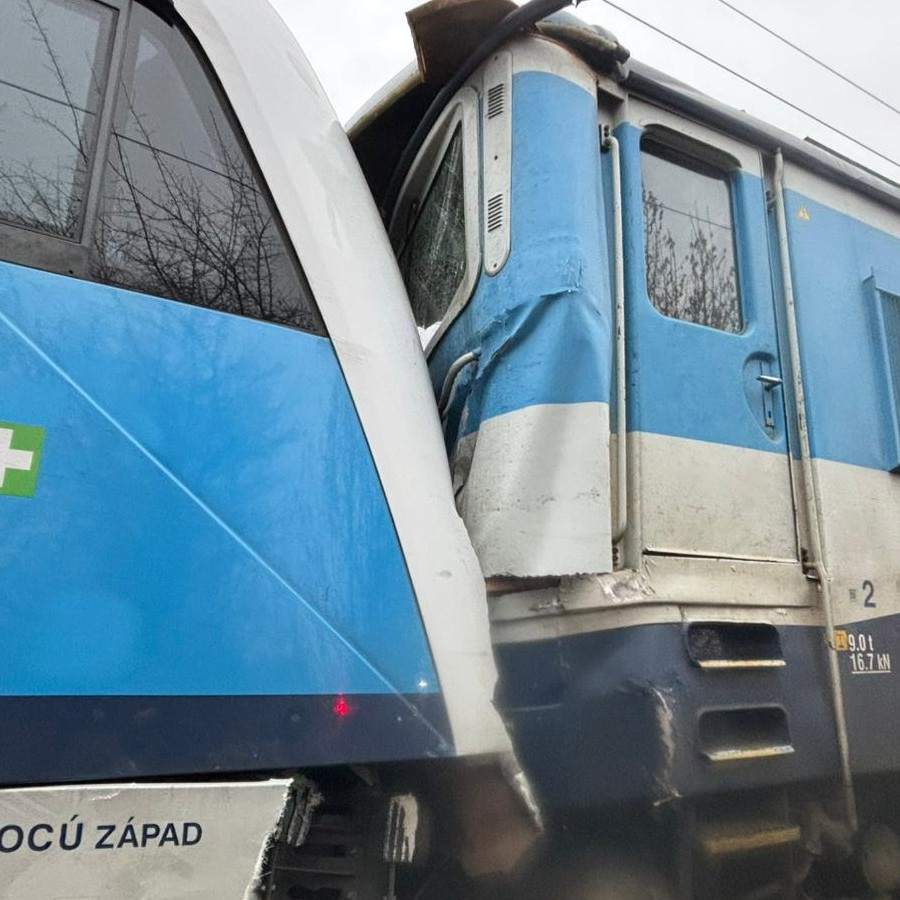 Zrážka vlakov v Juhočeskom kraji.