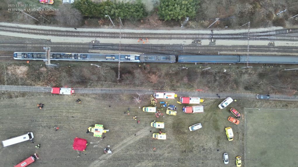 Zrážka vlakov v Juhočeskom kraji.