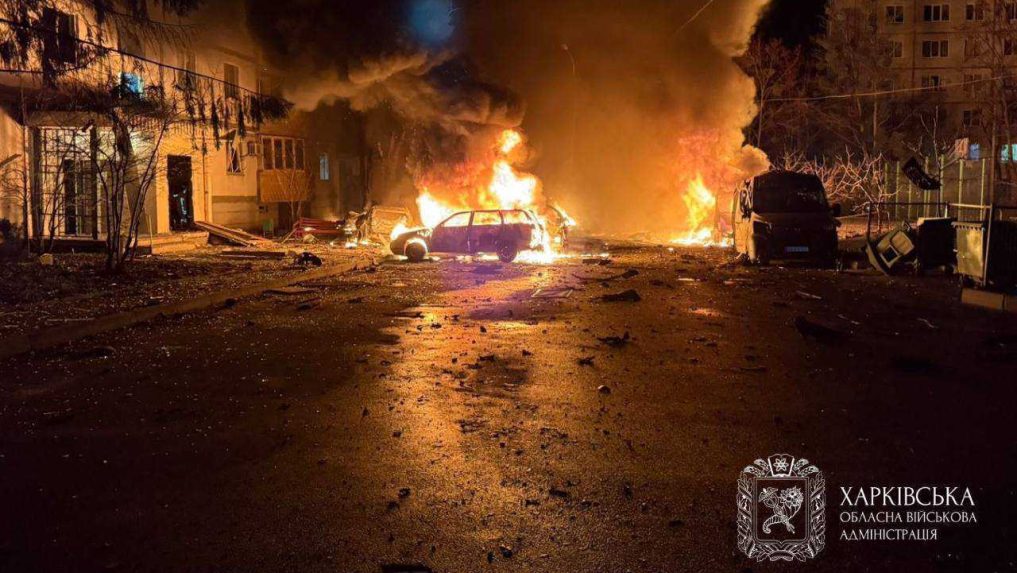 Charkov zasiahol rozsiahly ruský dronový útok.