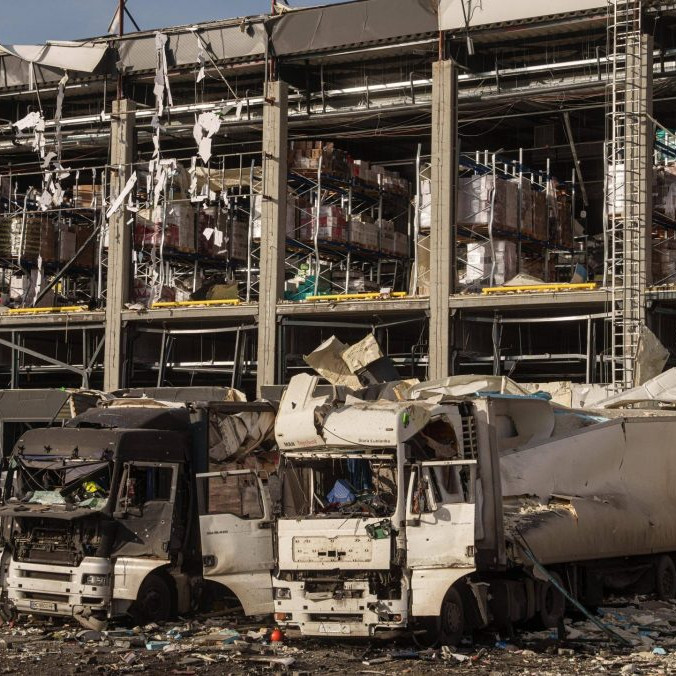 zničené budovy na Ukrajine