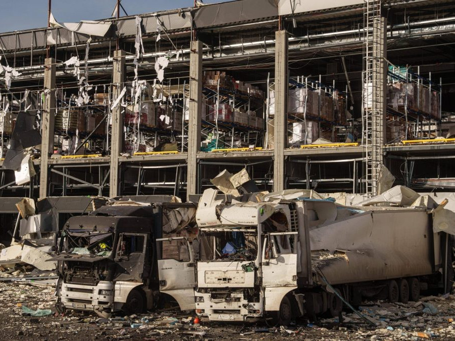 zničené budovy na Ukrajine