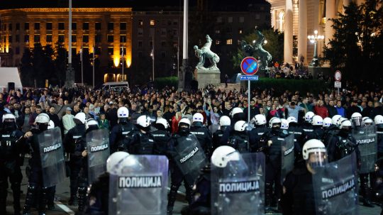 demonštrácie v Belehrade