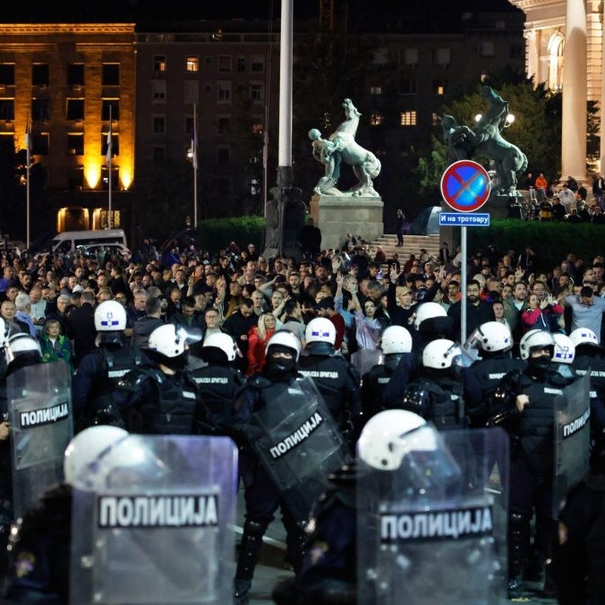 demonštrácie v Belehrade