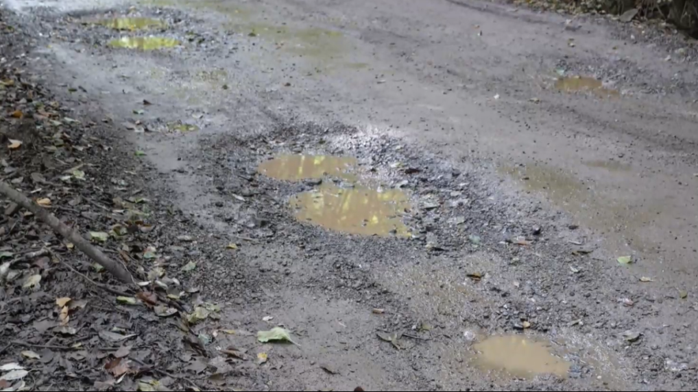 Cesta v chatovej a záhradkárskej oblasti v Kopernickej doline.