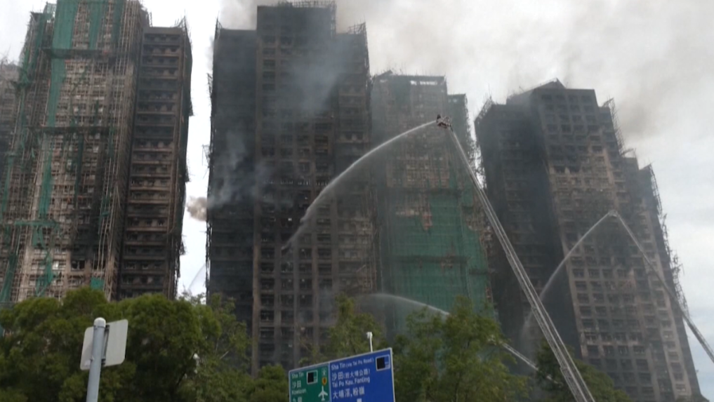 Požiar v Honkongu.