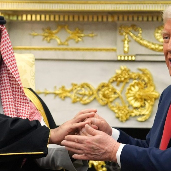 Americký prezident Donald Trump (vpravo) a saudskoarabský korunný princ Muhammad bin Salmán.