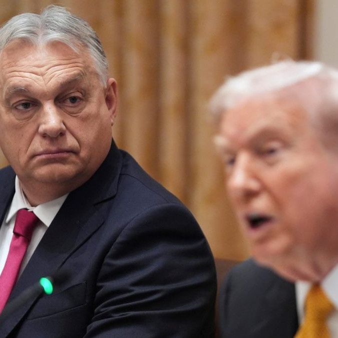 Na snímke D. Trump a V. Orbán.