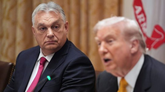 Na snímke D. Trump a V. Orbán.