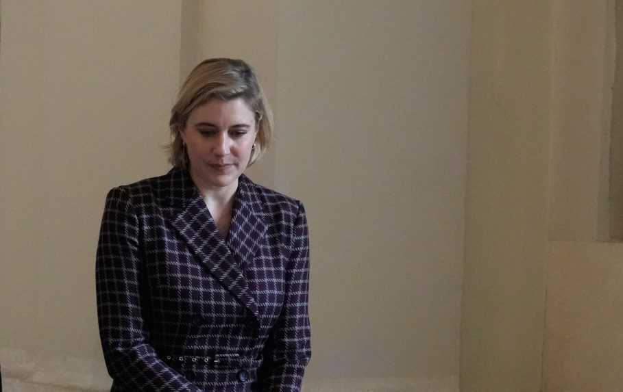 HereÃ„Âka Greta GerwigovÃƒÂ¡ na nÃƒÂ¡vÃ…Â¡teve pÃƒÂ¡peÃ…Â¾a.