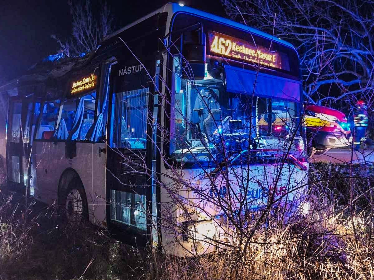 Autobus pri Mokranciach narazil do stromu.