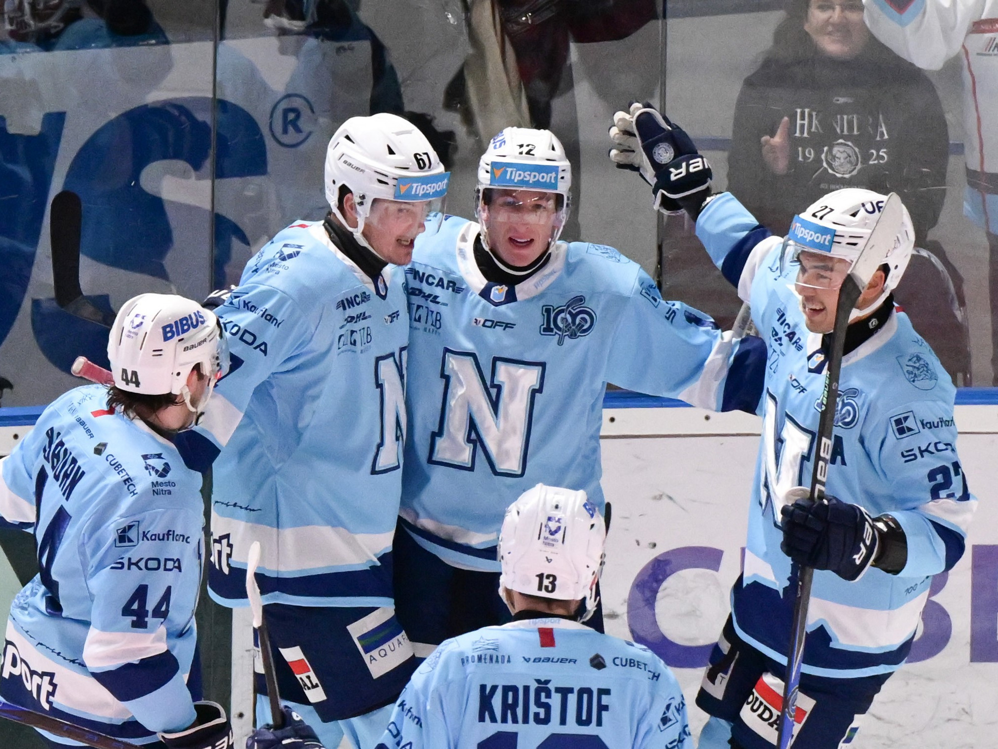 radosť hráčov Nitry po úvodnom góle