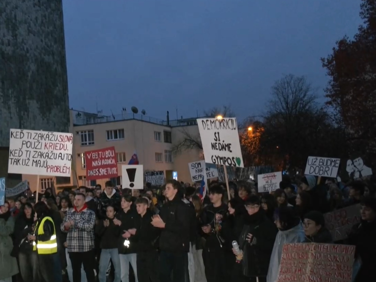 V Košiciach vyšli do ulíc študenti troch univerzít aj stredoškoláci.