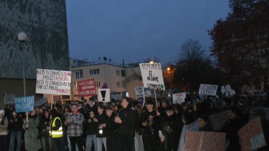 V Košiciach vyšli do ulíc študenti troch univerzít aj stredoškoláci.