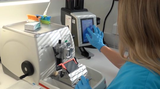 výskumná pracovníčka v nemocnici