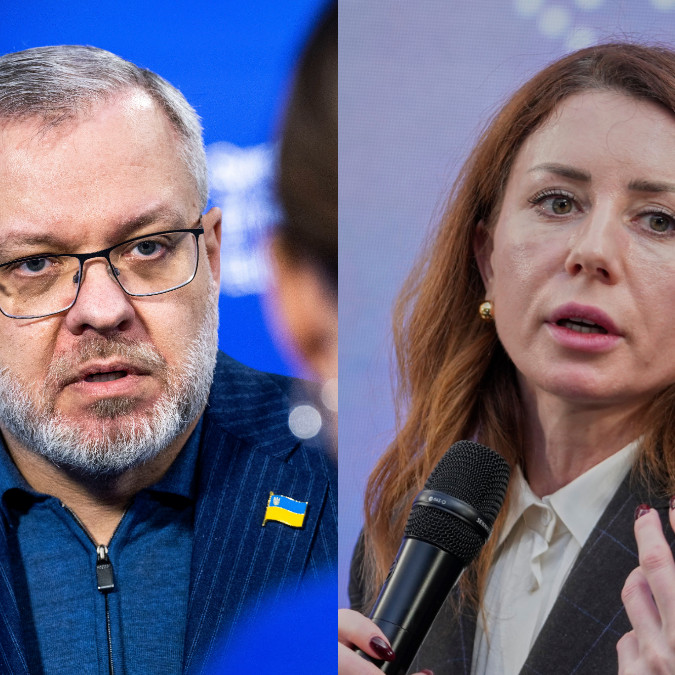 Ukrajinský minister spravodlivosti Herman Haluščenko a ministerka energetiky Svitlana Hrynčuková.