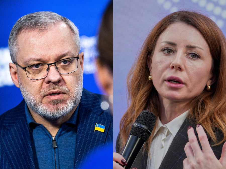 Ukrajinský minister spravodlivosti Herman Haluščenko a ministerka energetiky Svitlana Hrynčuková.