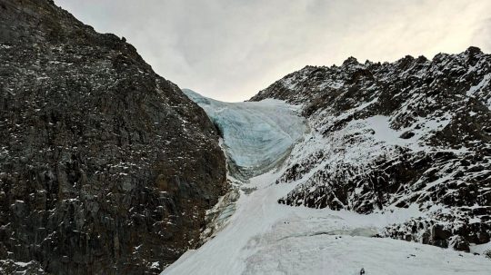 Miesto, kde lavína zasypala piatich nemeckých horolezcov.