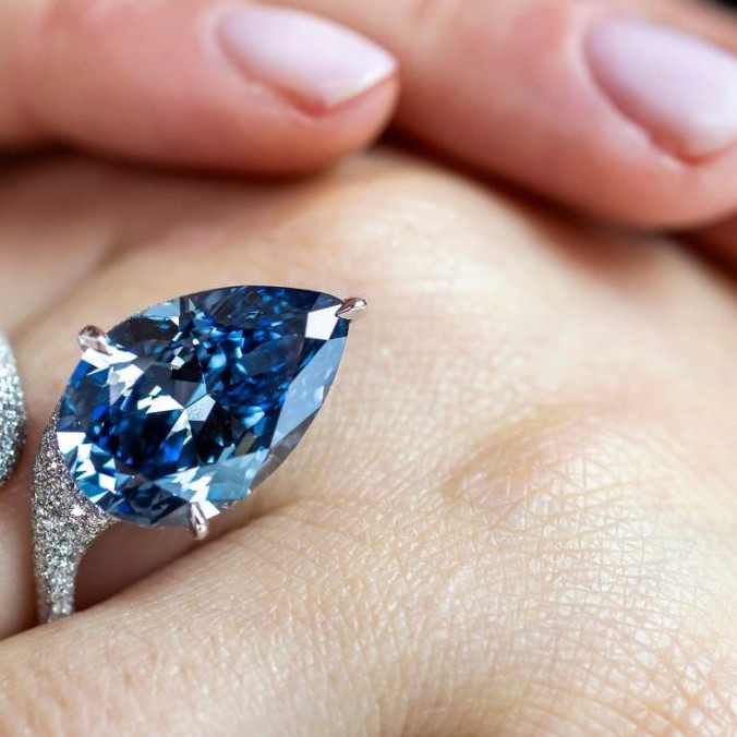 Na snímke raritný modrý diamant.