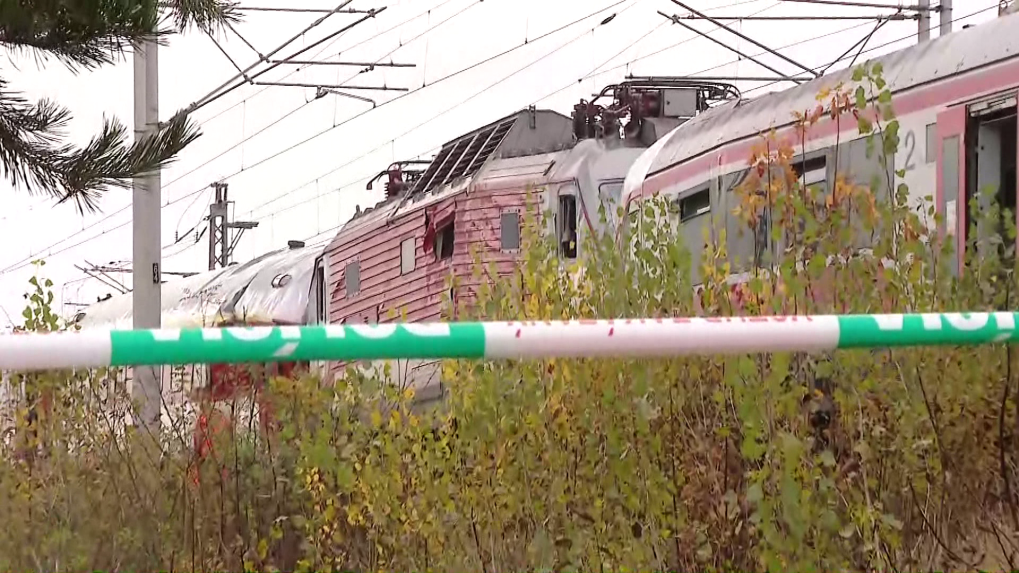 Na snímke je havária vlakov pri Pezinku.