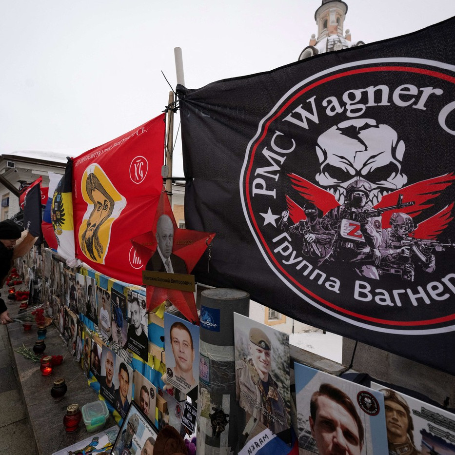 Vlajka Vagnerovej skupiny (ilustračné foto)