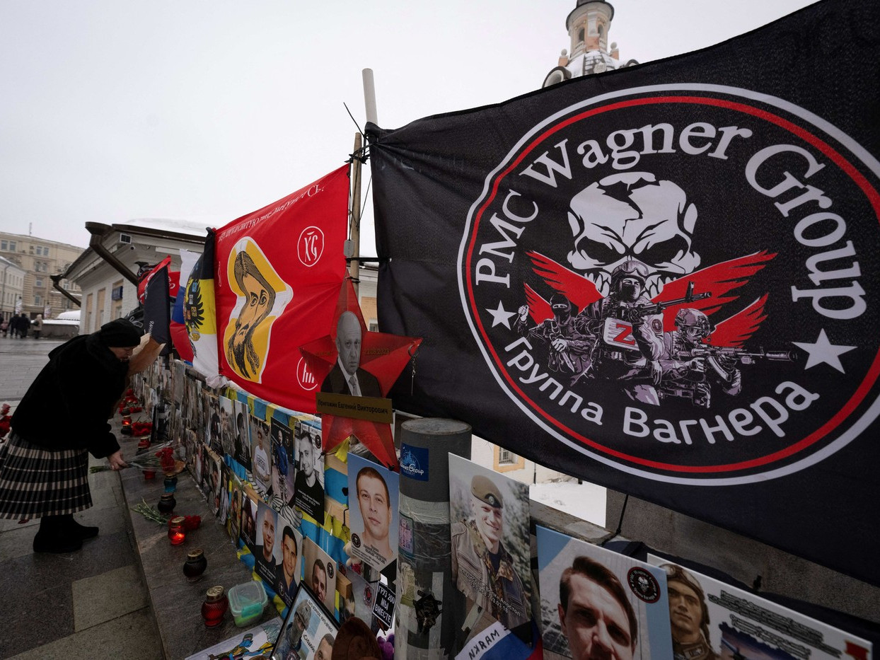 Vlajka Vagnerovej skupiny (ilustračné foto)