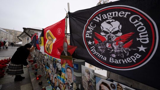 Vlajka Vagnerovej skupiny (ilustračné foto)