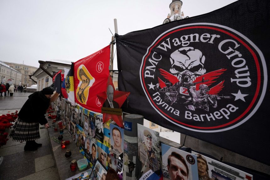 Vlajka Vagnerovej skupiny (ilustračné foto)