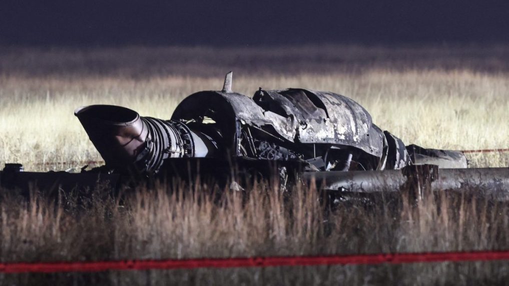 Vrak havarovaného tureckého vojenského lietadla.