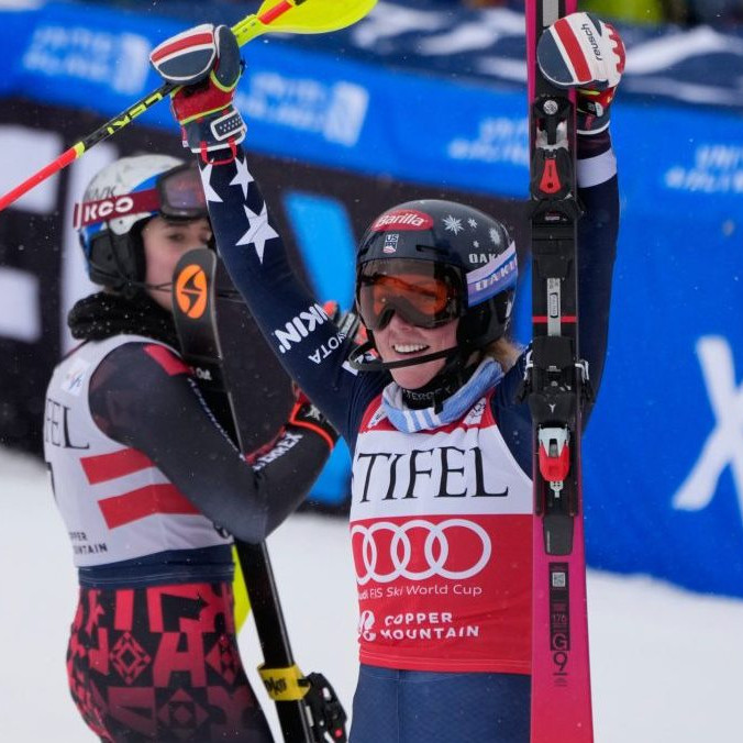 Americká lyžiarka Mikaela Shiffrinová.