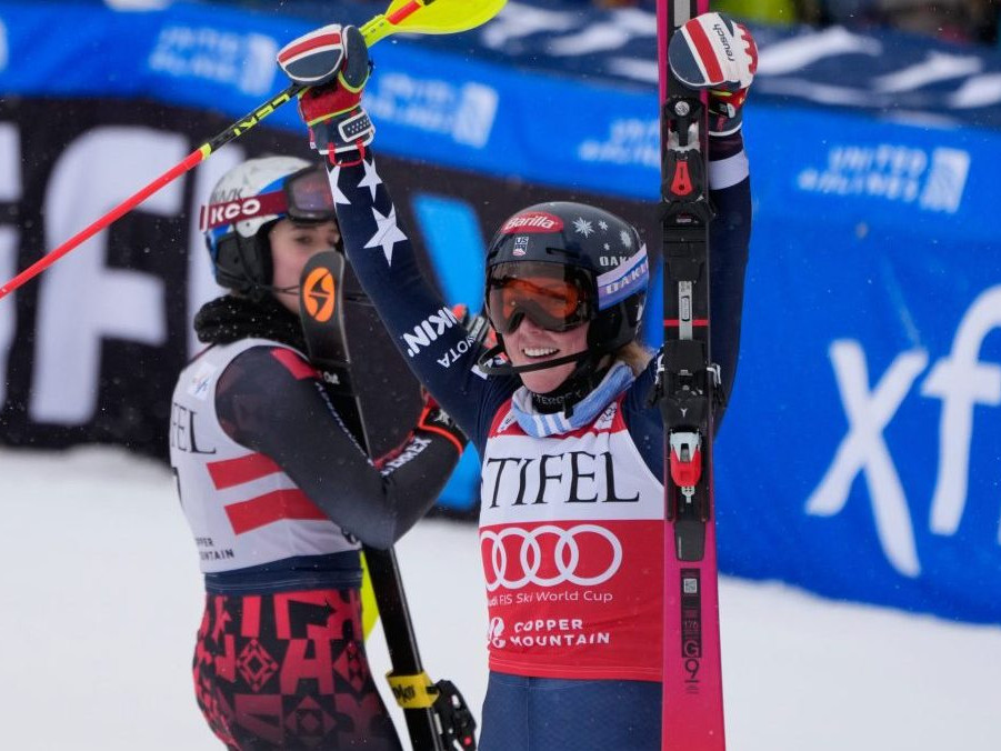 Americká lyžiarka Mikaela Shiffrinová.