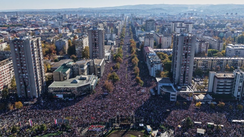demonštrácia v Novom Sade