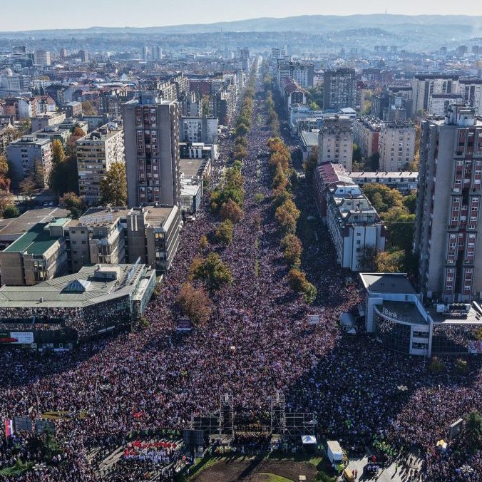demonštrácia v Novom Sade