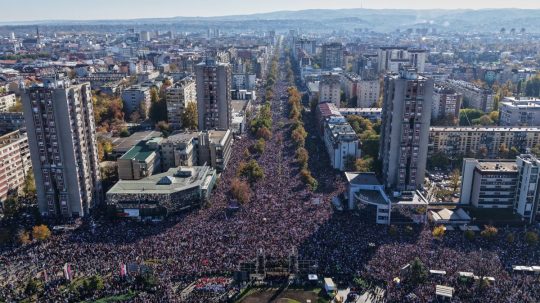 demonštrácia v Novom Sade