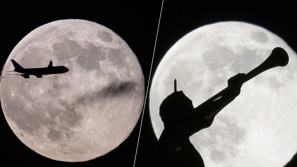 Na snímke supermesiac.