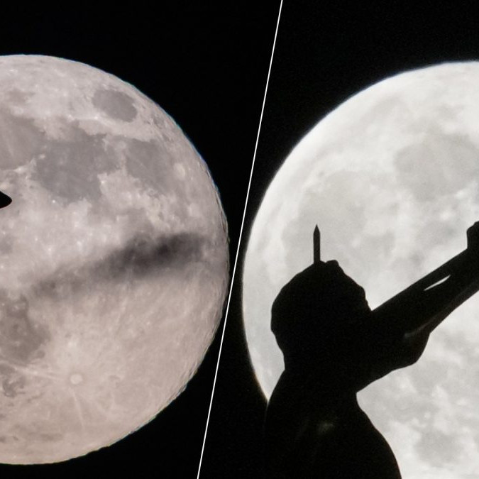 Na snímke supermesiac.