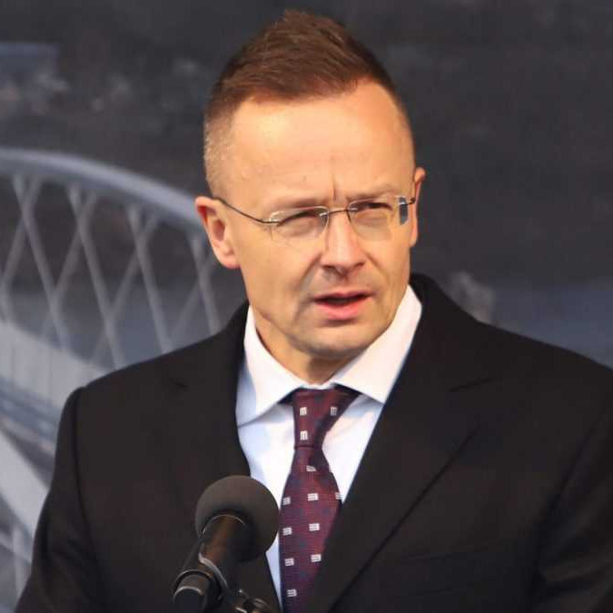 Na snímke maďarský minister zahraničných vecí a obchodu Péter Szijjártó.