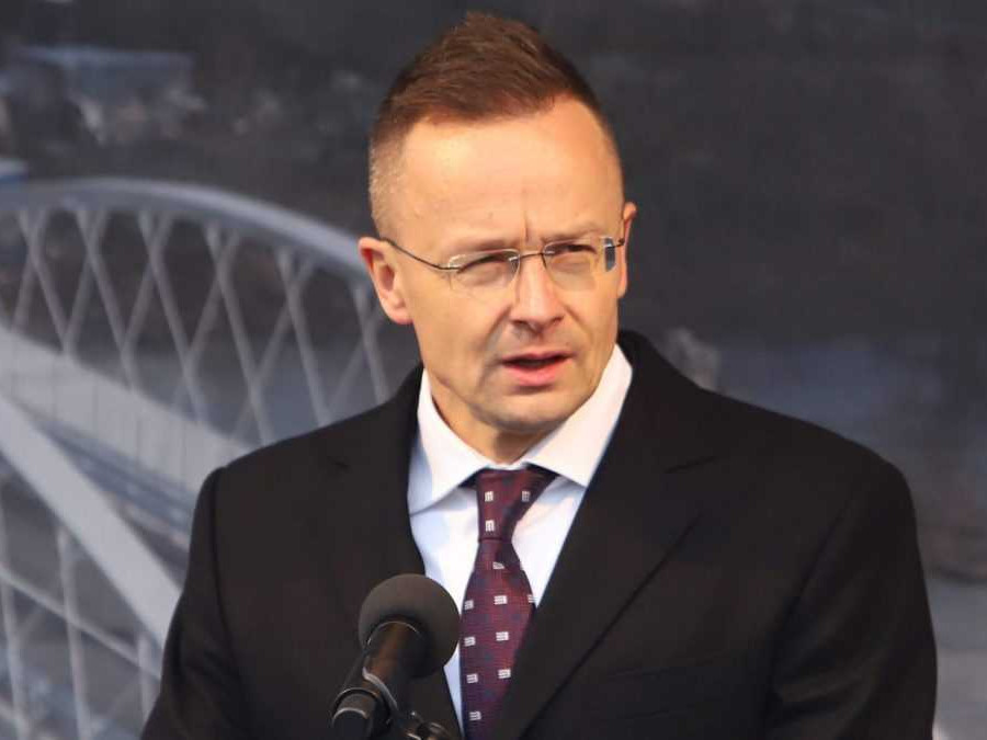 Na snímke maďarský minister zahraničných vecí a obchodu Péter Szijjártó.