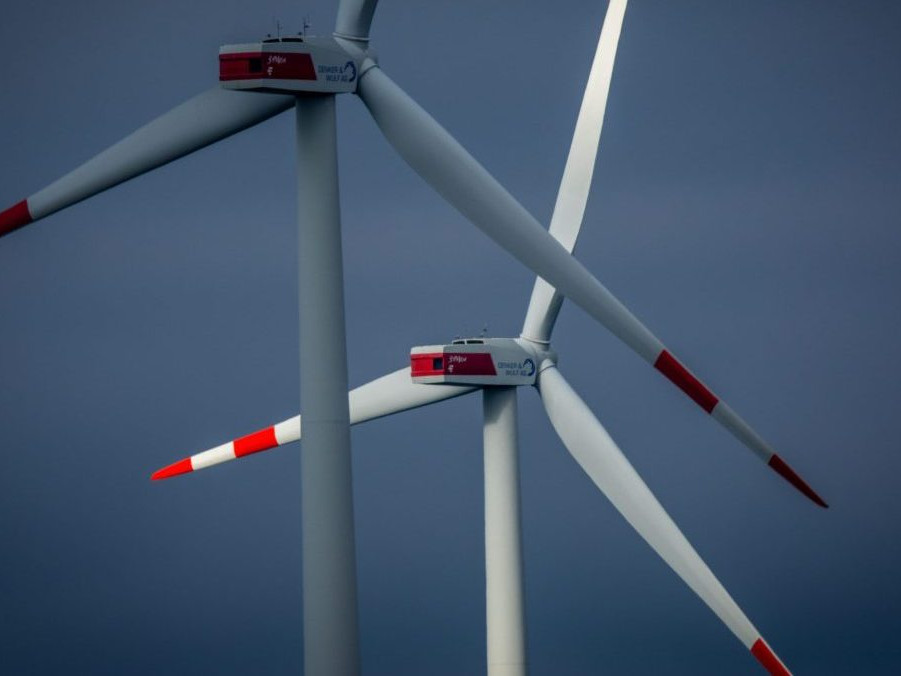 Ilustračná snímka veterných turbín.