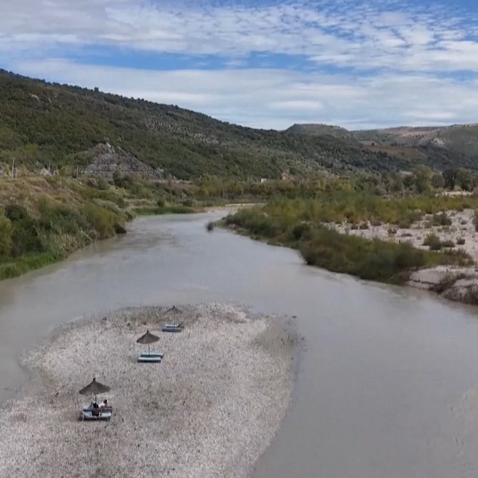 Rieka Vjosa v Albánsku.