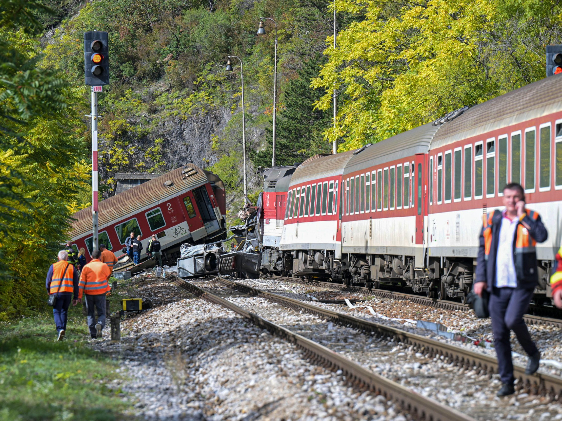Na snímke miesto zrážky.